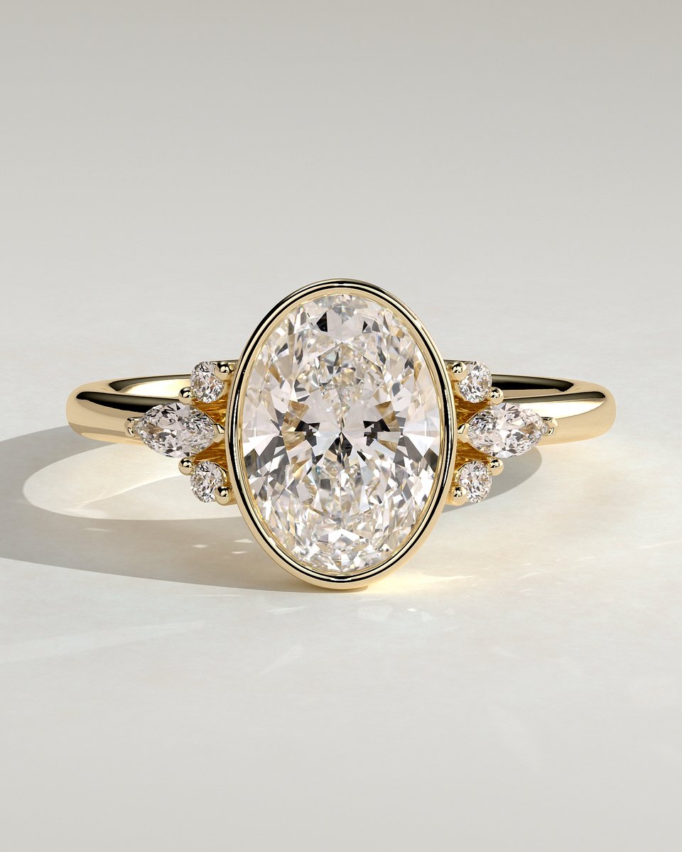 MET 0072 Oval Solitaire Engagement Ring