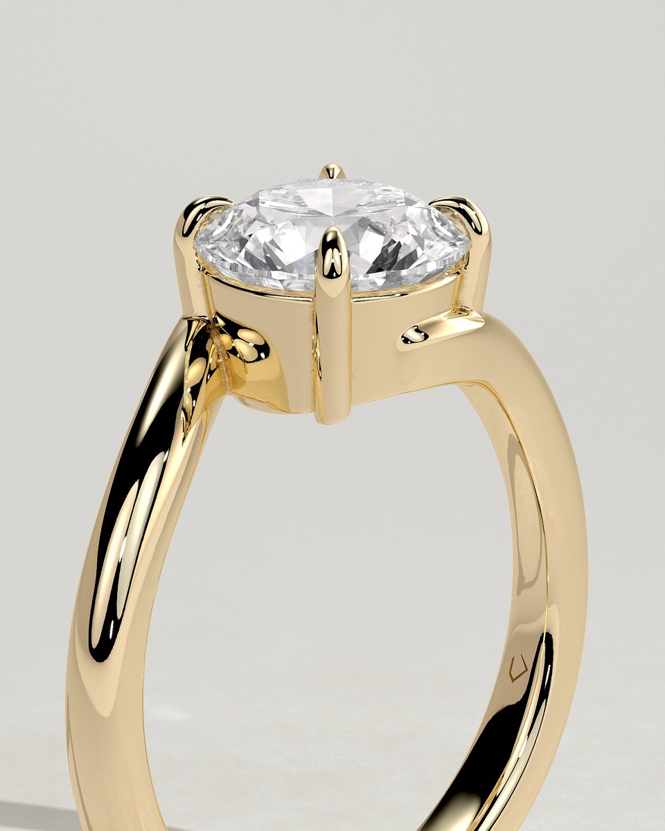 MET 0277 Round Solitaire Engagement Ring