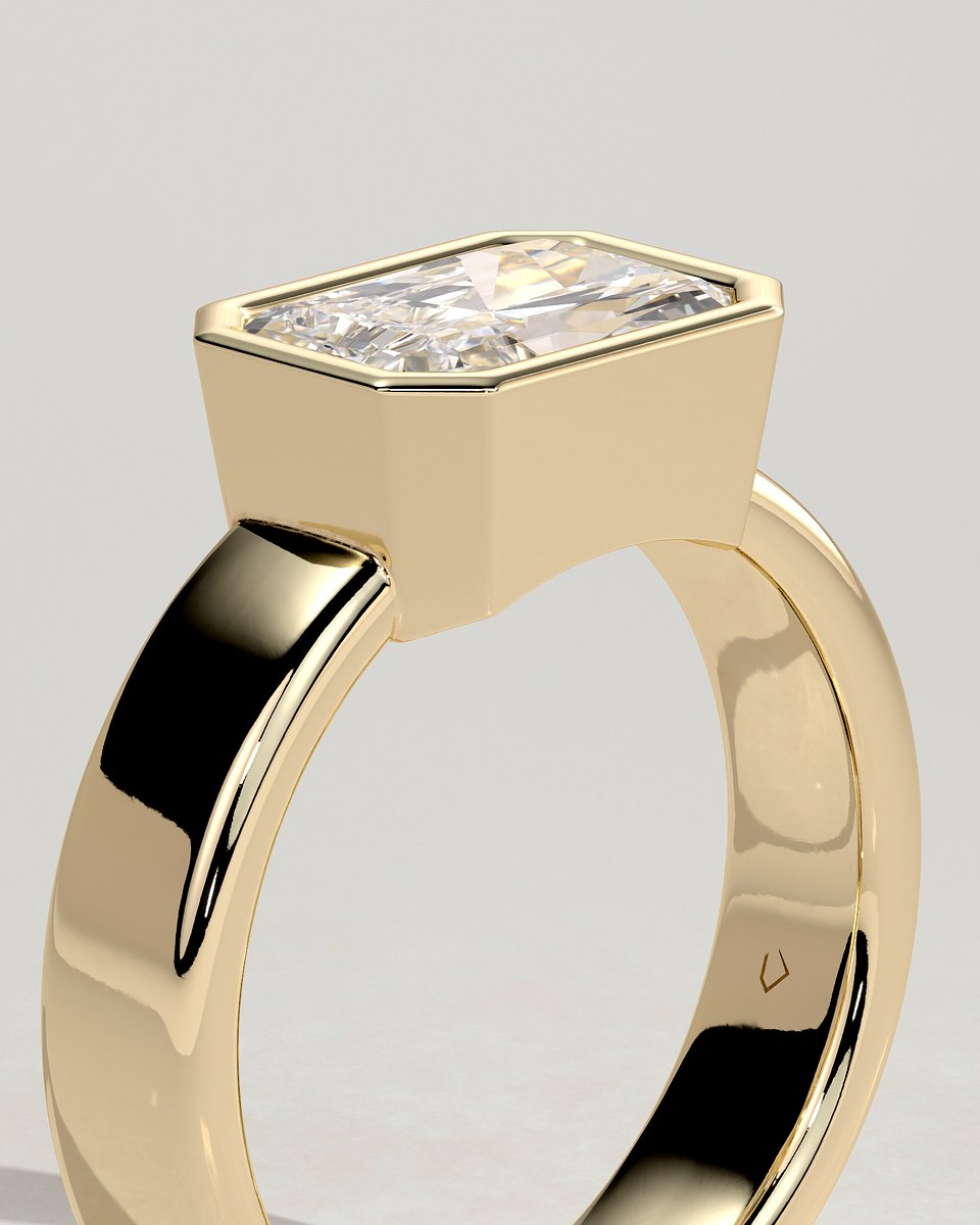 MET 0282 Radiant Solitaire Engagement Ring