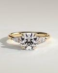 MET 0323 Round Three Stone Engagement Ring