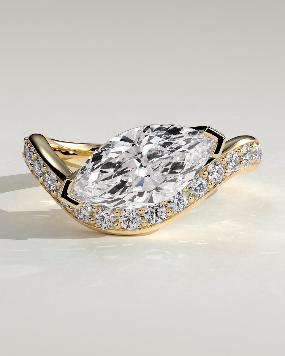 MET 0310 Marquise Solitaire Engagement Ring