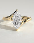 MET 0196 Marquise Solitaire Engagement Ring