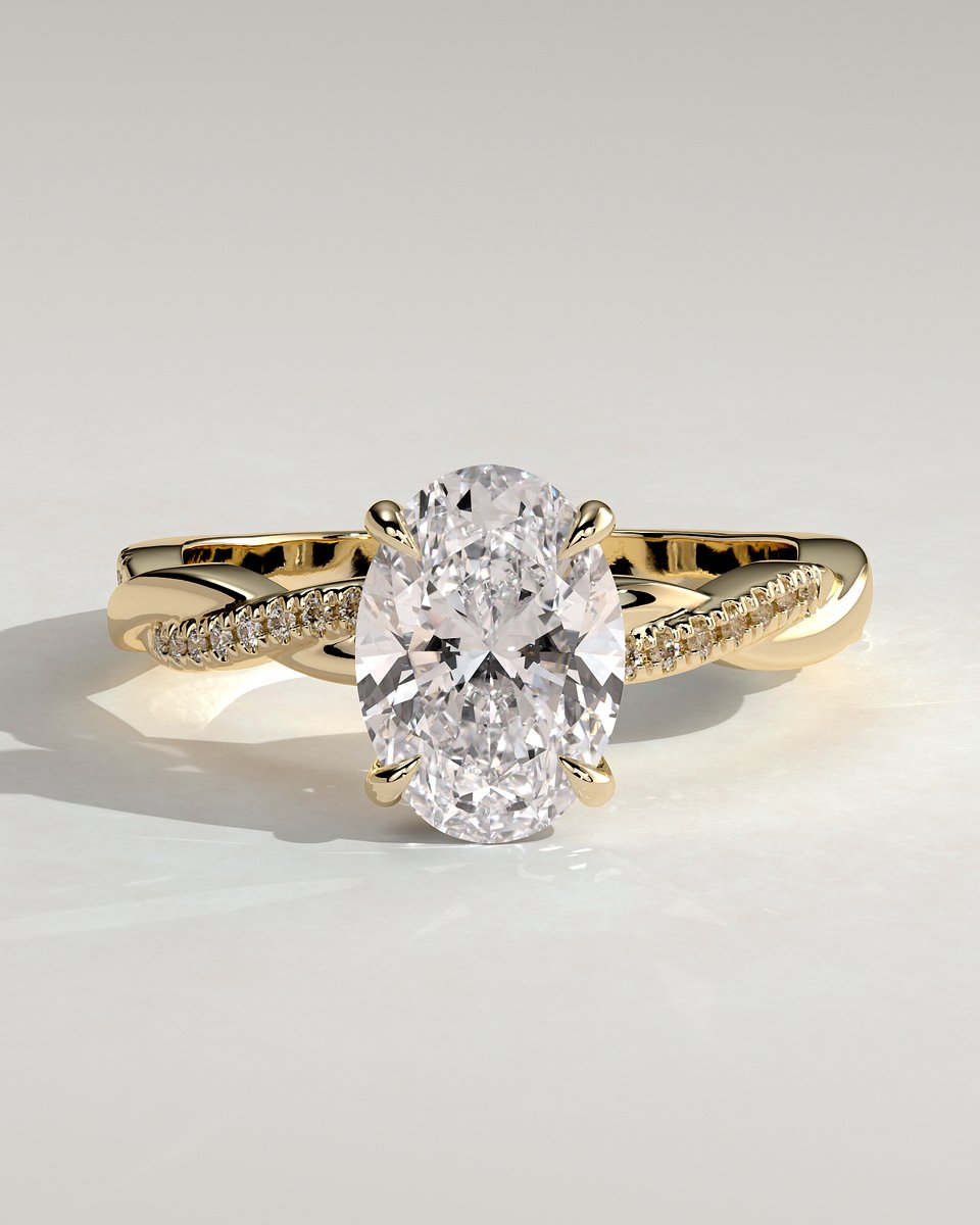 MET 0035 Oval Solitaire Engagement Ring