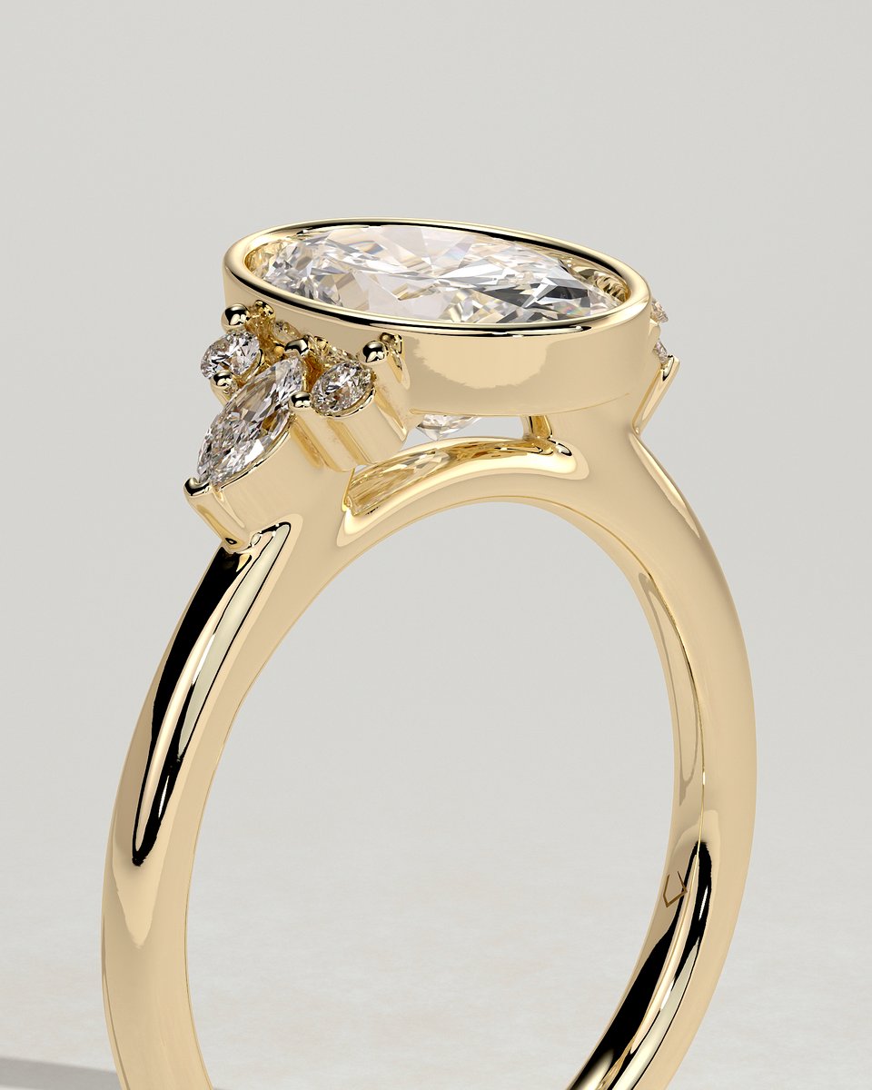 MET 0072 Oval Solitaire Engagement Ring