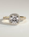MET 0171 Cushion Halo Engagement Ring