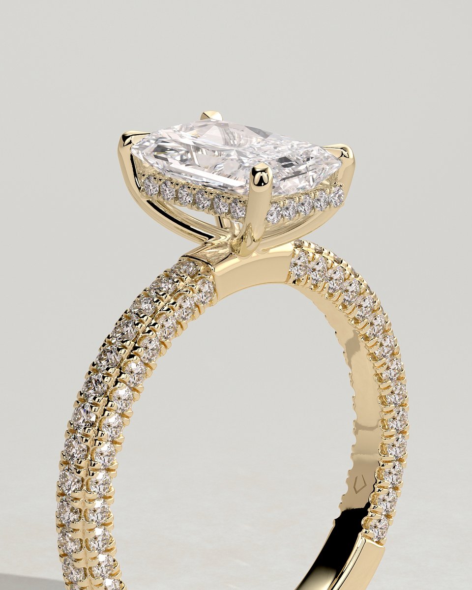 MET 0226 Radiant Solitaire Engagement Ring