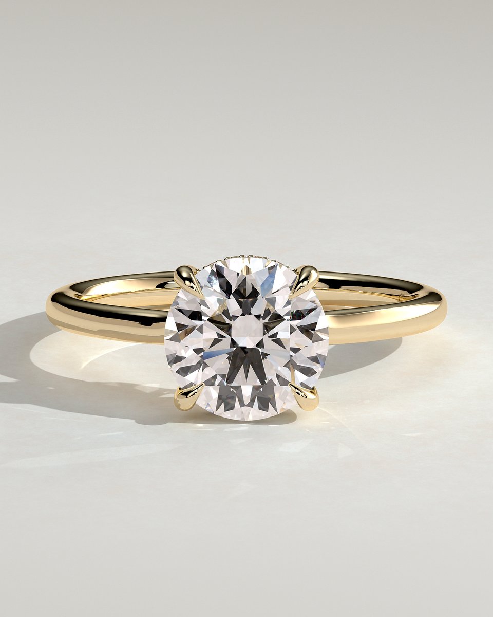 MET 0274 Round Solitaire Engagement Ring