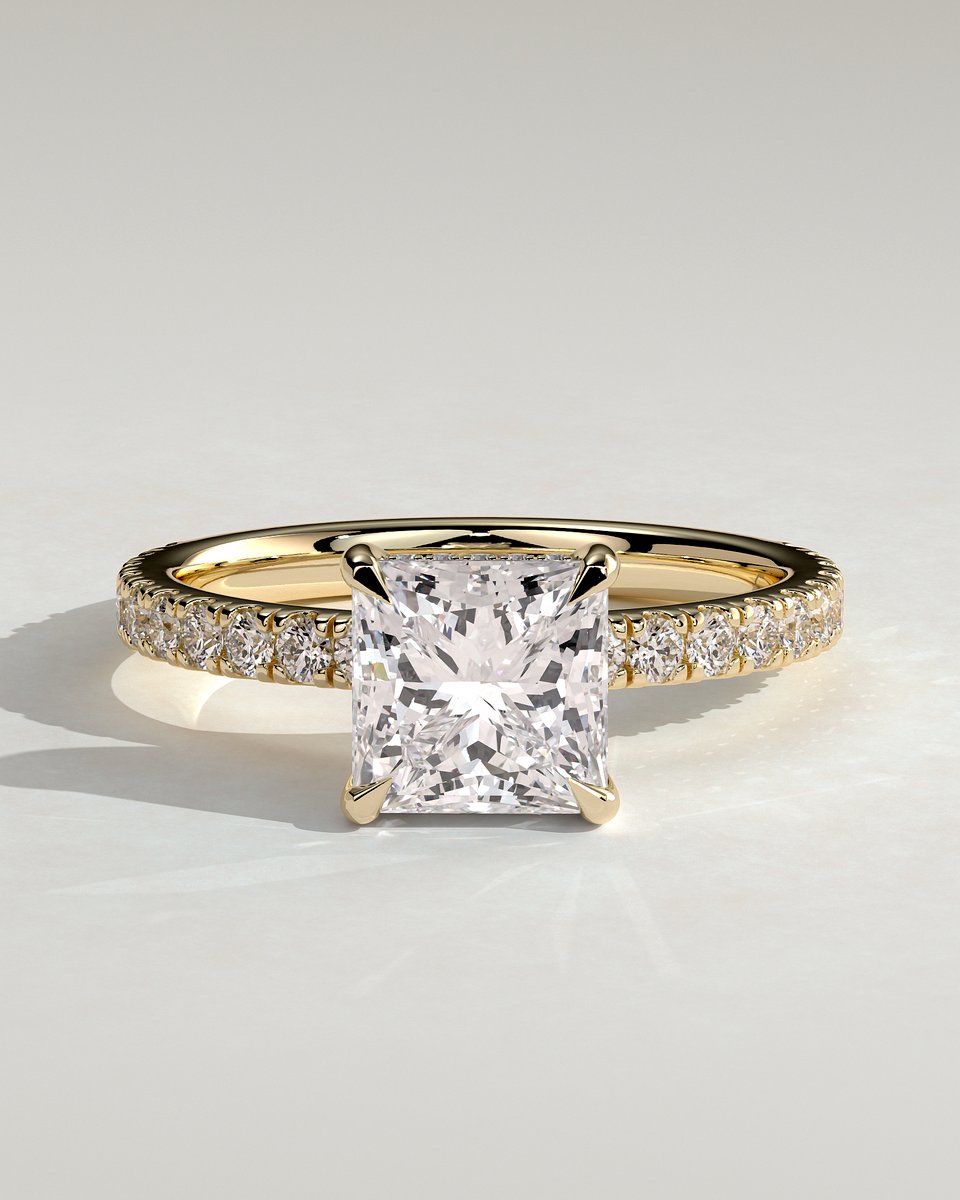 MET 0211 Princess Solitaire Engagement Ring