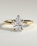 MET 0117 Pear Solitaire Engagement Ring