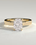MET 0192 Elongated Cushion Solitaire Engagement Ring