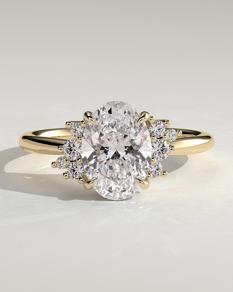 MET 0296 Oval Solitaire Engagement Ring