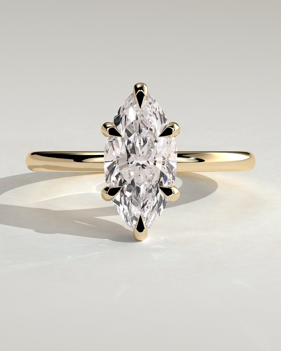 MET 0170 Marquise Solitaire Engagement Ring