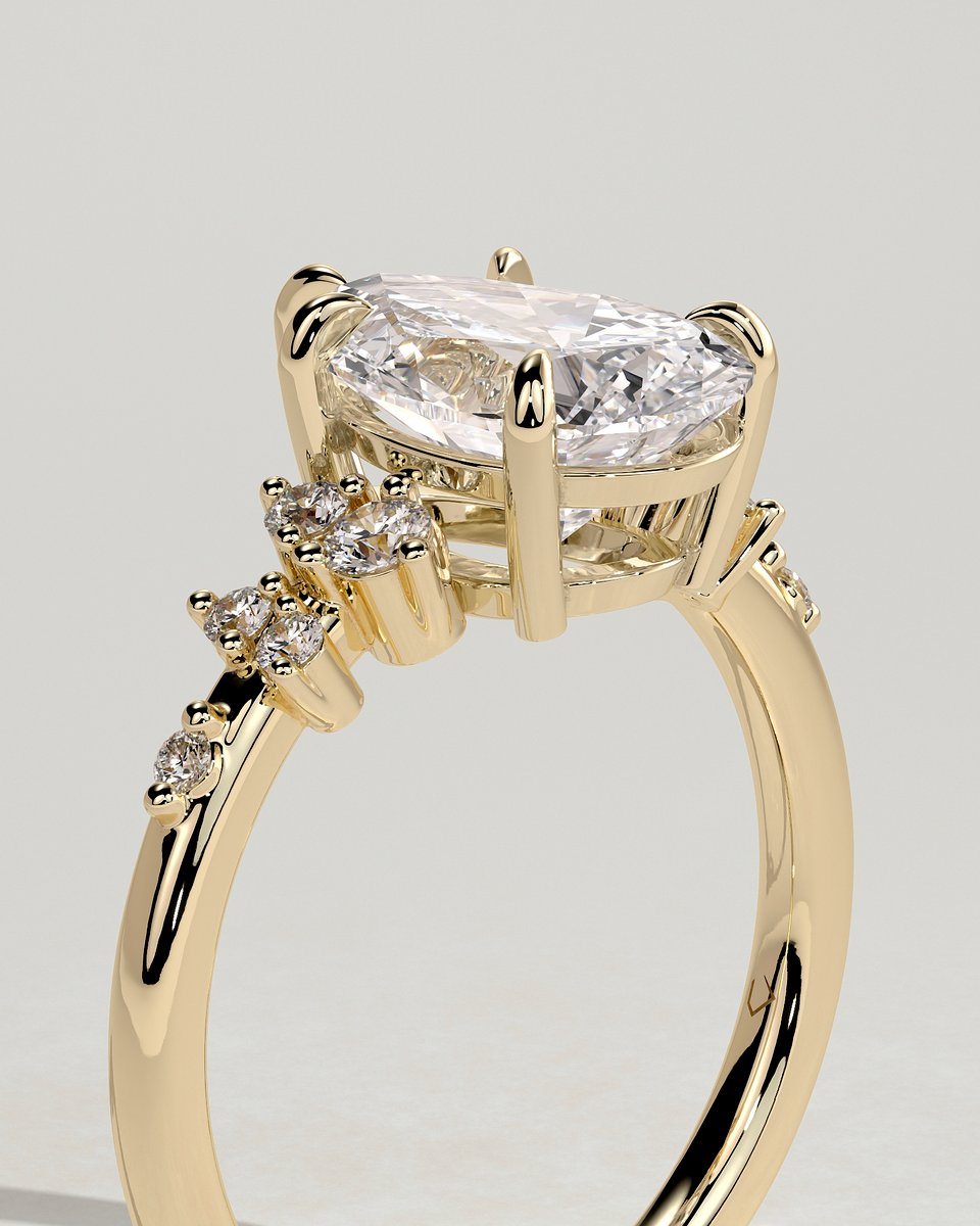 MET 0131 Pear Solitaire Engagement Ring