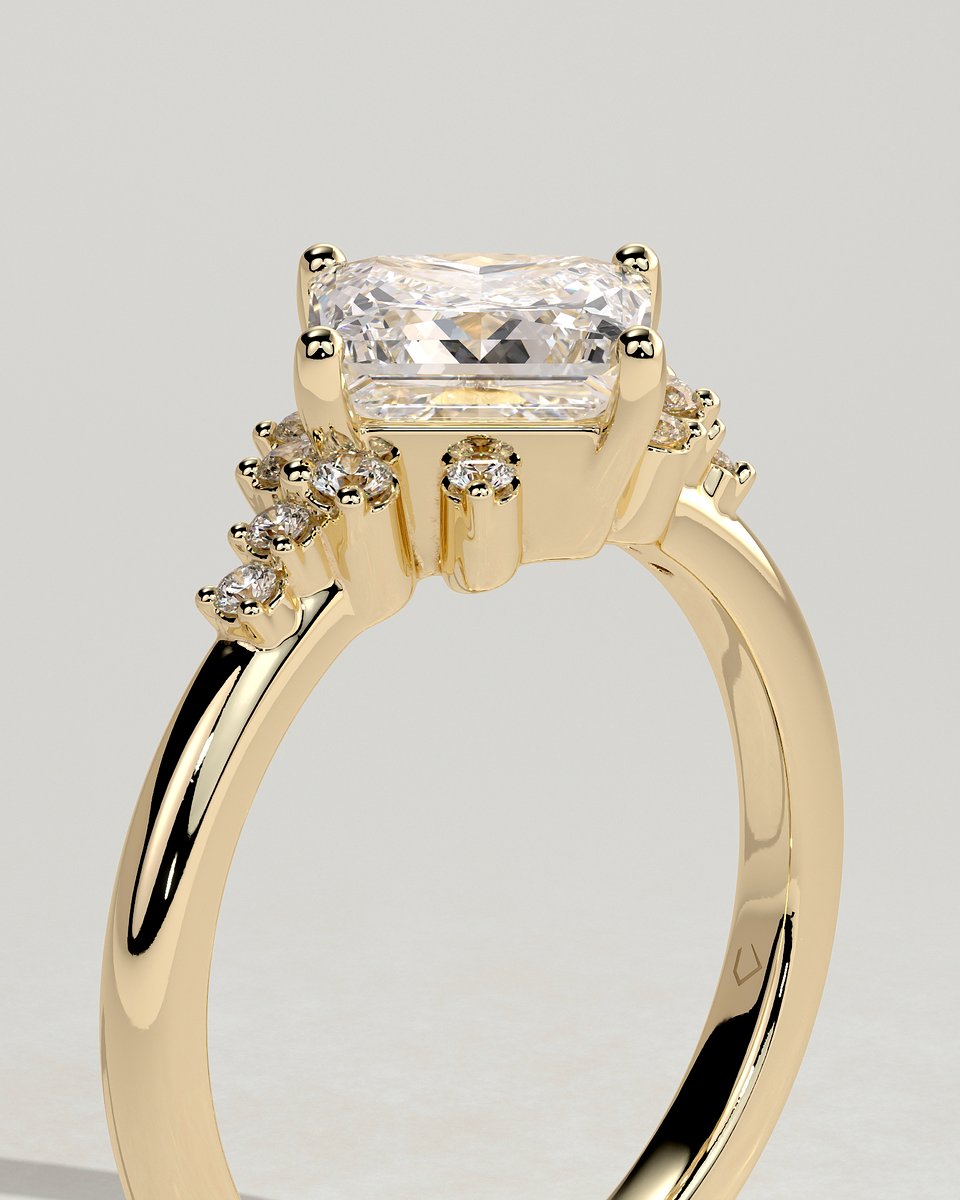 MET 0091 Princess Solitaire Engagement Ring