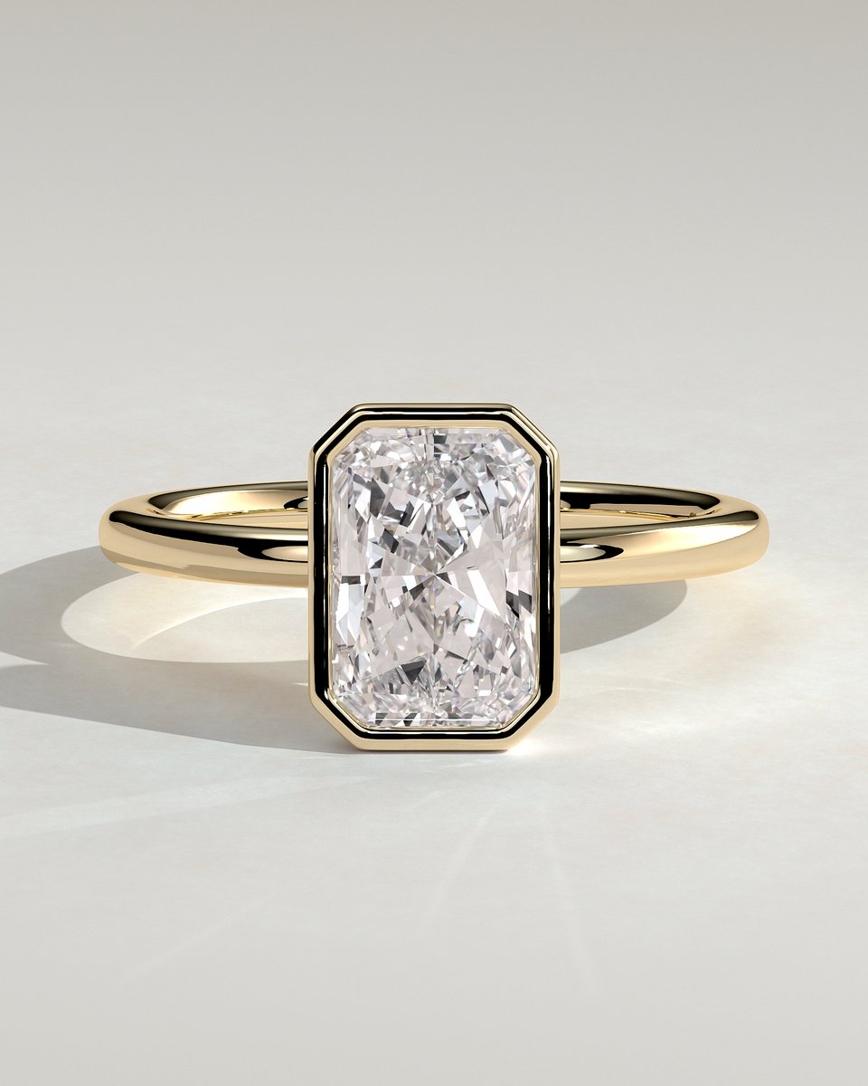 MET 0364 Radiant Solitaire Engagement Ring