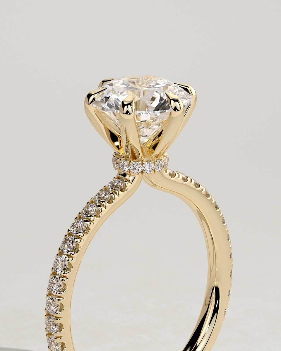 MET 0147 Round Solitaire Engagement Ring