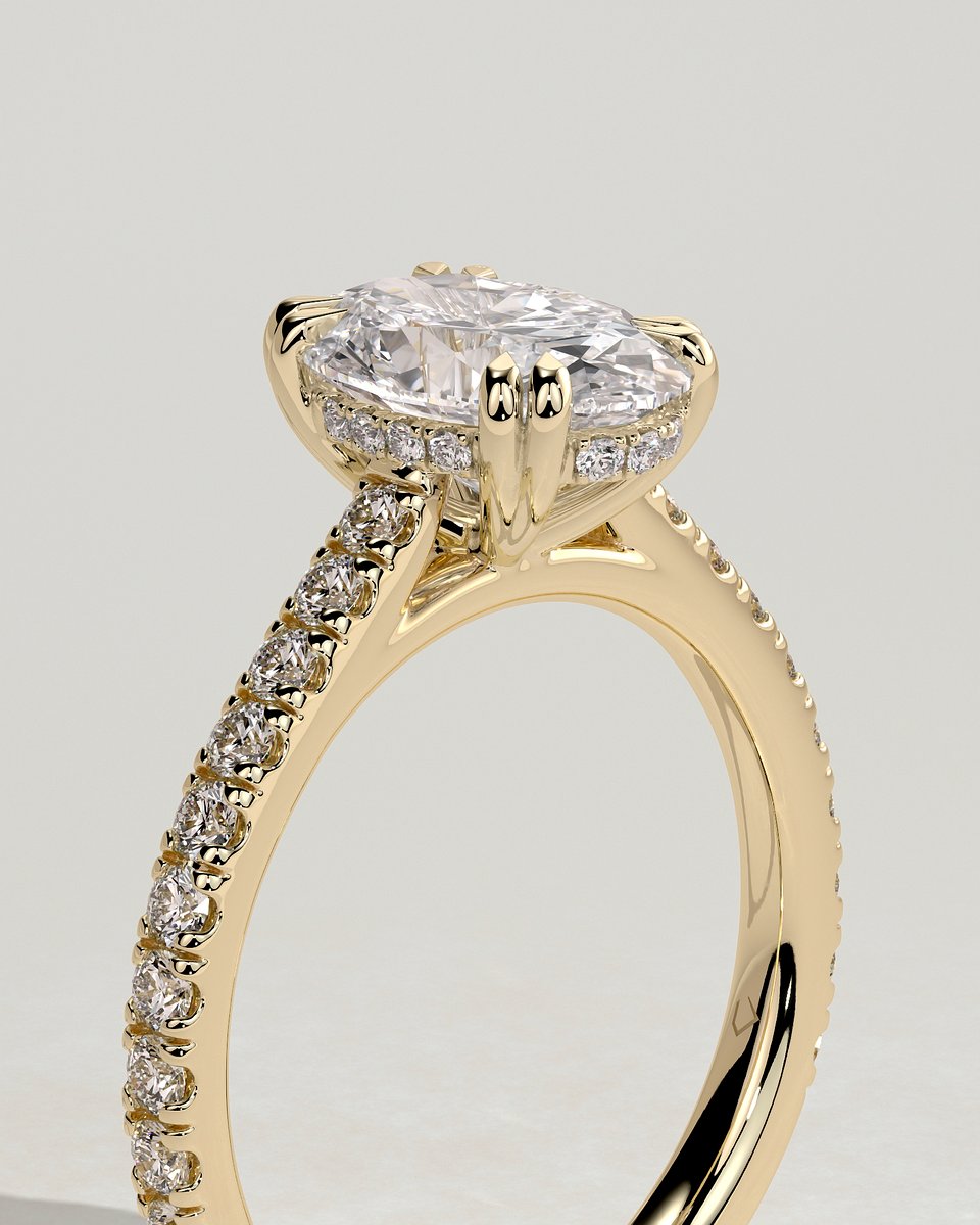 MET 0249 Oval Solitaire Engagement Ring