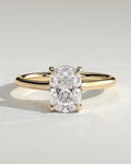 MET 0075 Elongated Cushion Solitaire Engagement Ring