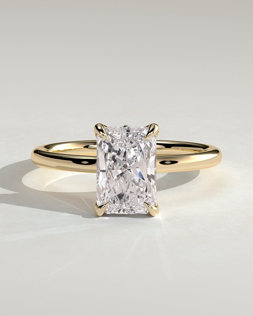 MET 0320 Radiant Solitaire Engagement Ring