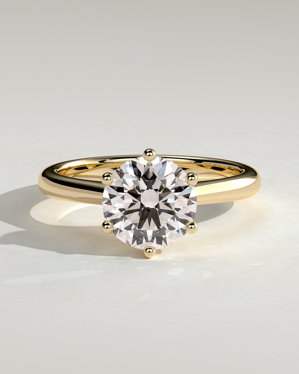 MET 0227 Round Solitaire Engagement Ring