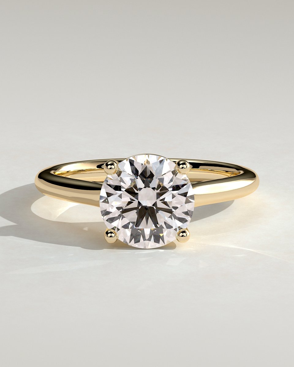 MET 0161 Round Solitaire Engagement Ring