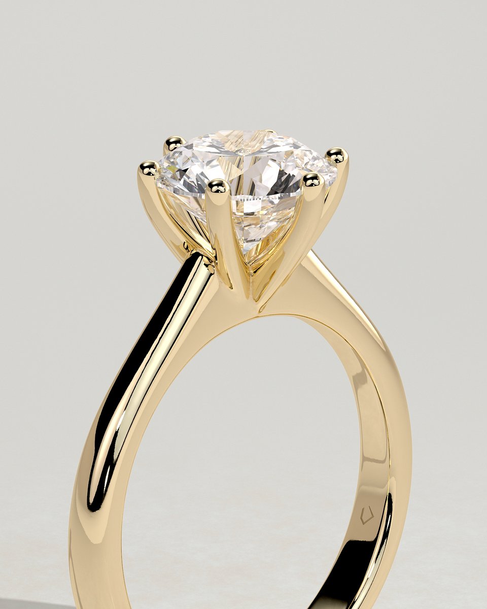 MET 0227 Round Solitaire Engagement Ring