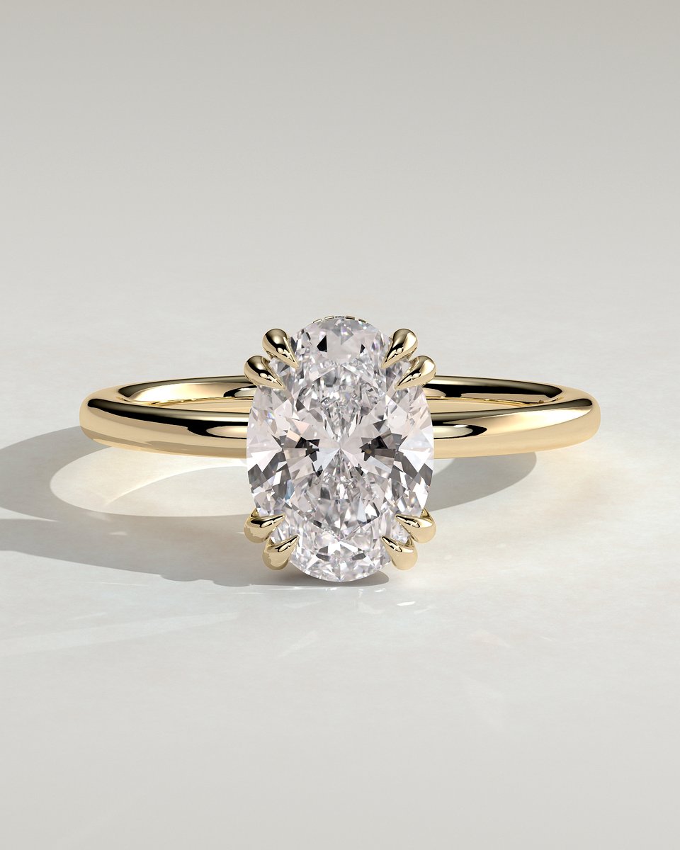 MET 0109 Oval Solitaire Engagement Ring