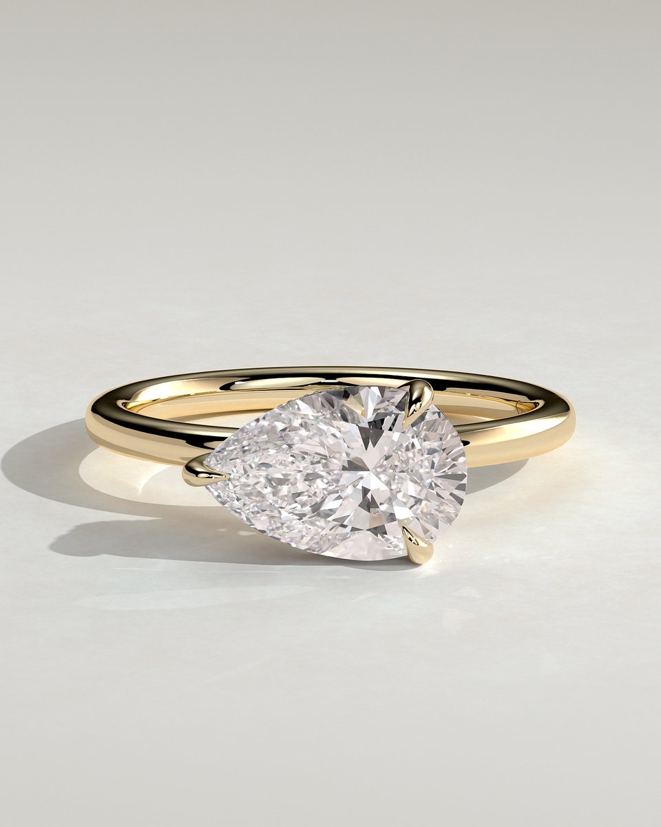 MET 0365 Pear Solitaire Engagement Ring