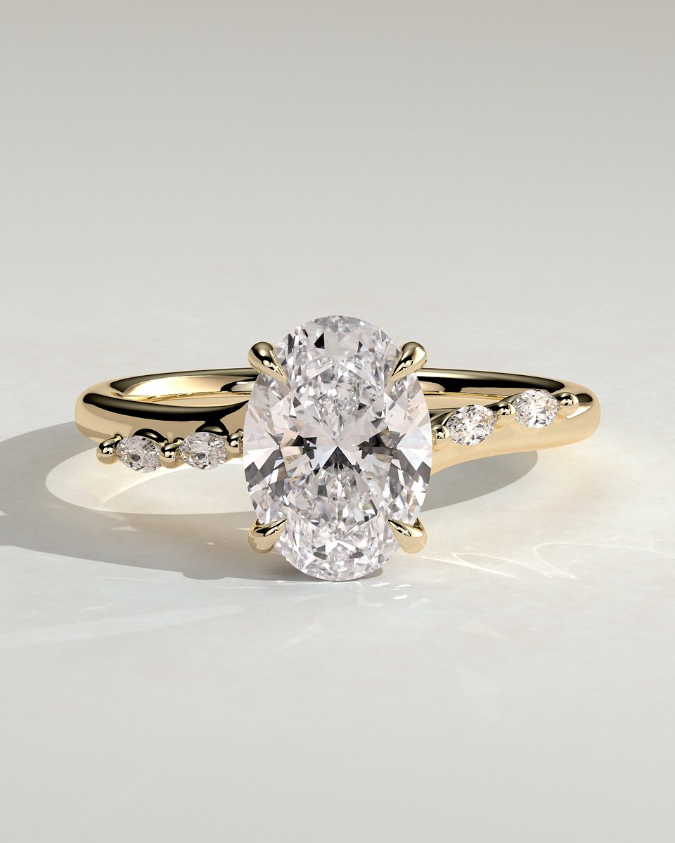 MET 0049 Oval Solitaire Engagement Ring
