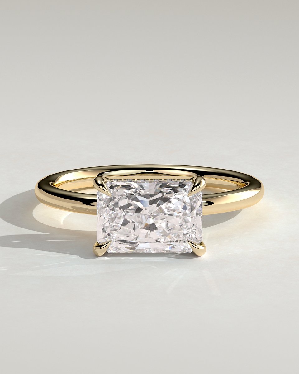 MET 0269 Radiant Solitaire Engagement Ring