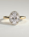 MET 0118 Oval Halo Engagement Ring