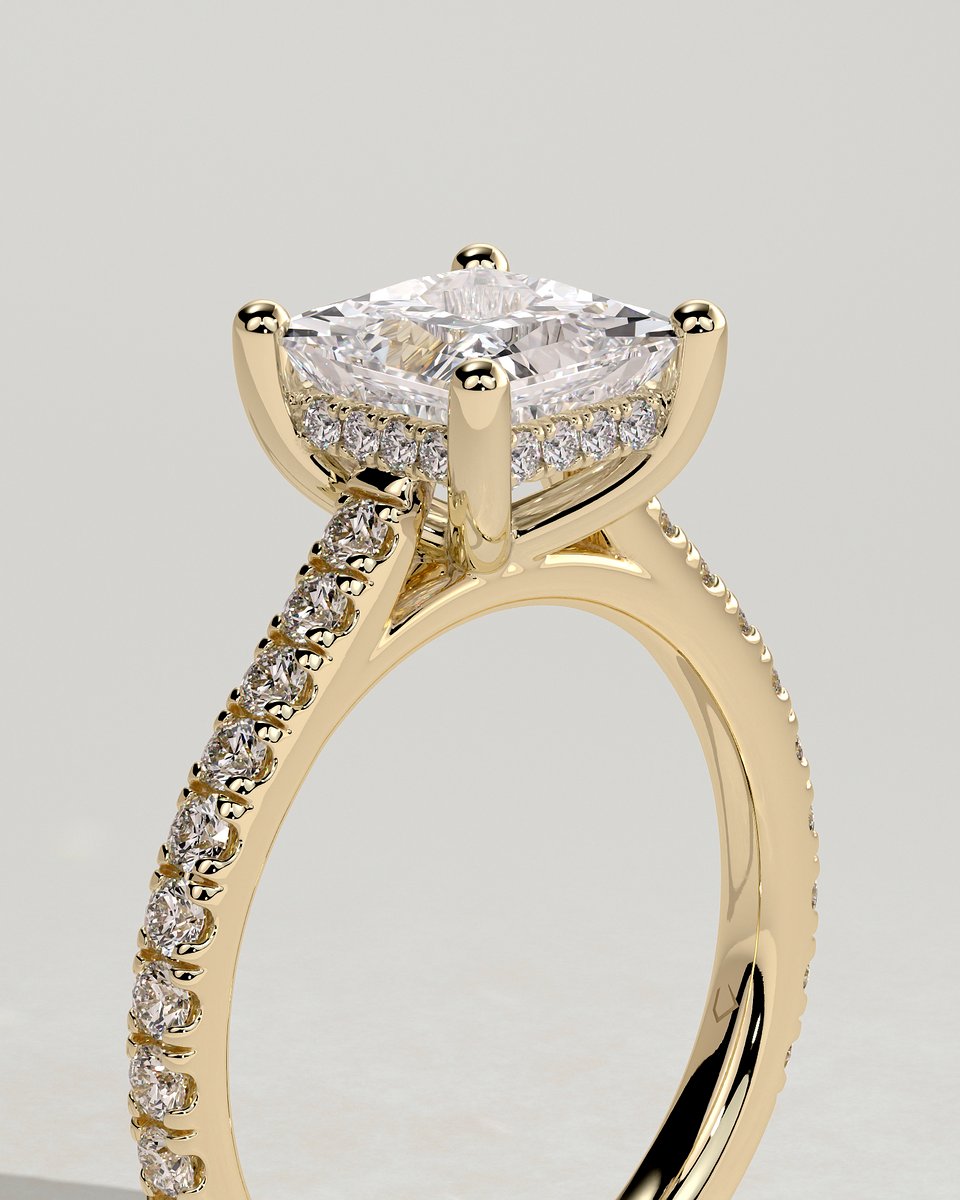MET 0175 Princess Solitaire Engagement Ring