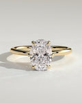 MET 0182 Oval Solitaire Engagement Ring