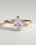 MET 0208 Pear Solitaire Engagement Ring