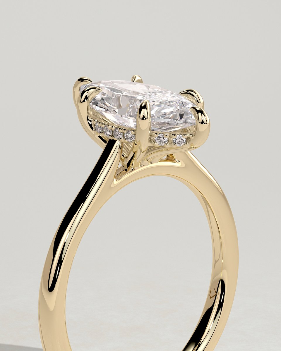 MET 0336 Marquise Solitaire Engagement Ring