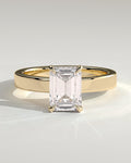 MET 0129 Emerald Solitaire Engagement Ring