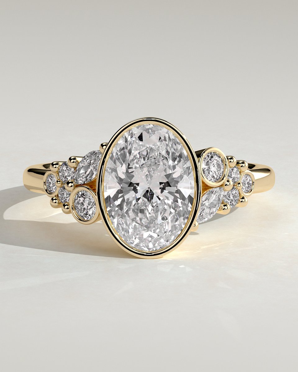 MET 0278 Oval Solitaire Engagement Ring