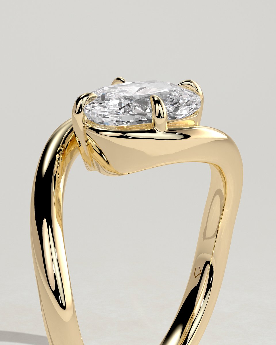 MET 0306 Elongated Cushion Solitaire Engagement Ring