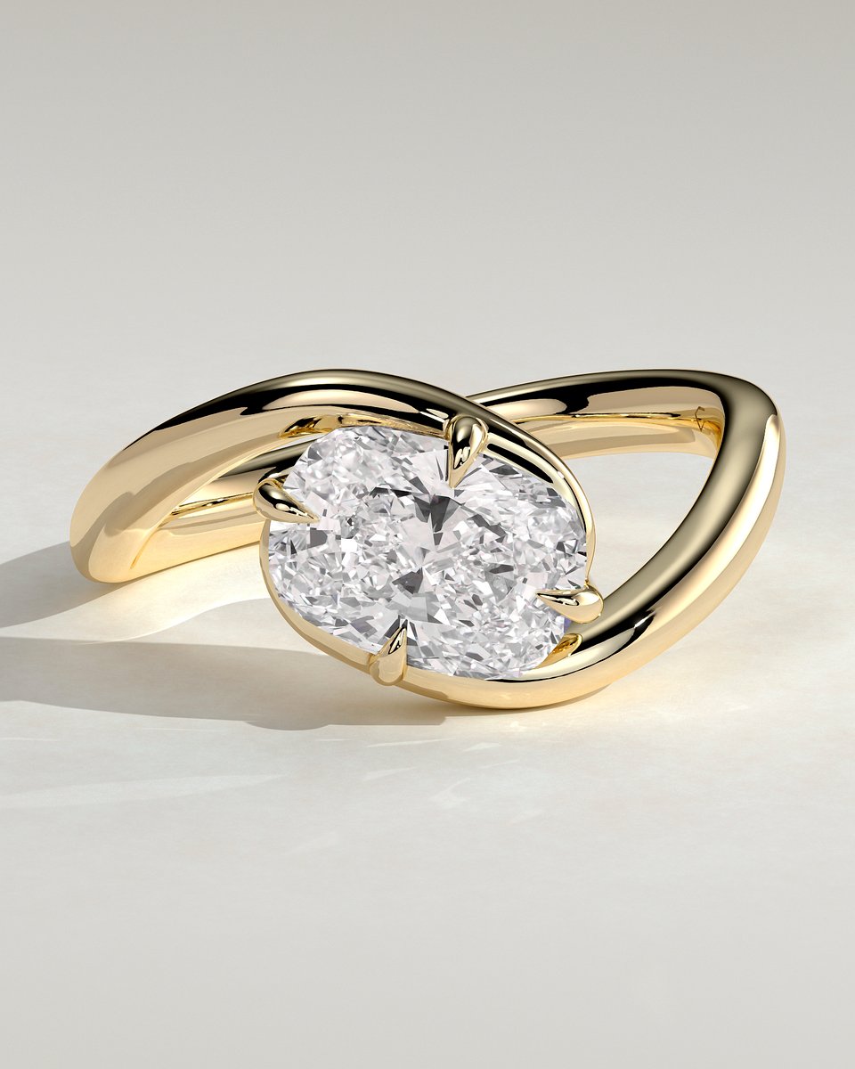 MET 0306 Elongated Cushion Solitaire Engagement Ring