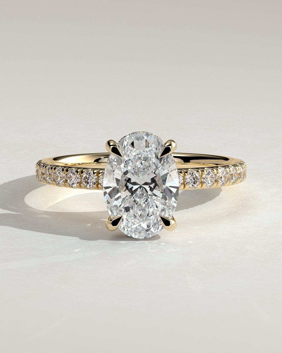 MET 0033 Oval Solitaire Engagement Ring