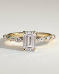 MET 0164 Emerald Solitaire Engagement Ring