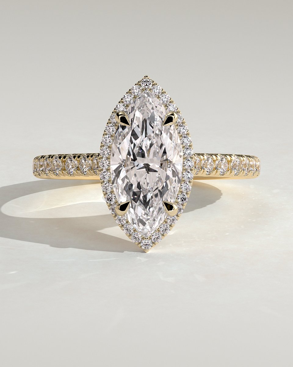 MET 0250 Marquise Halo Engagement Ring