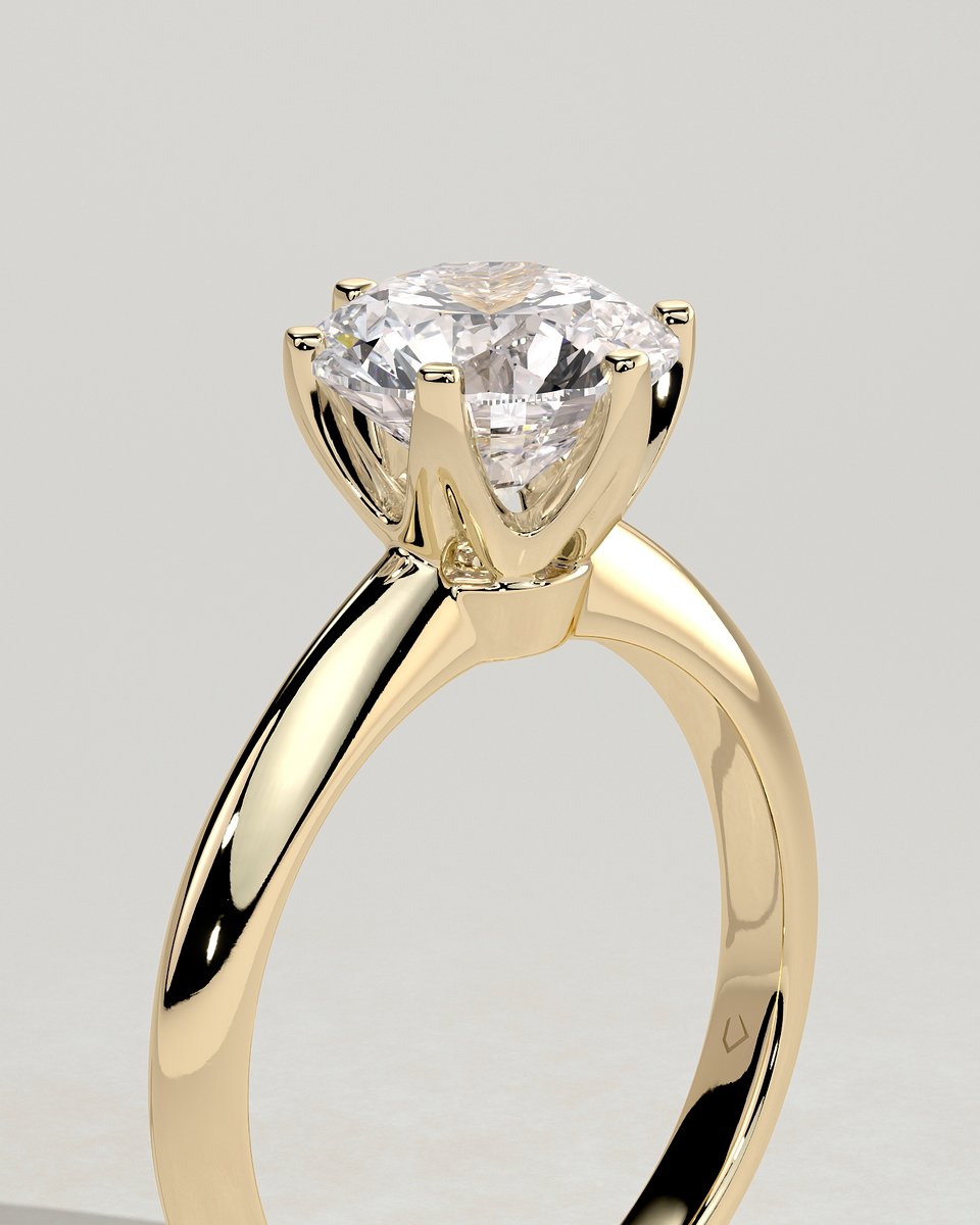 MET 0141 Round Solitaire Engagement Ring