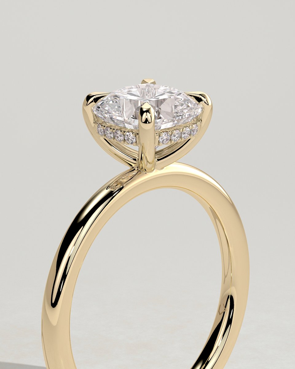 MET 0248 Cushion Solitaire Engagement Ring