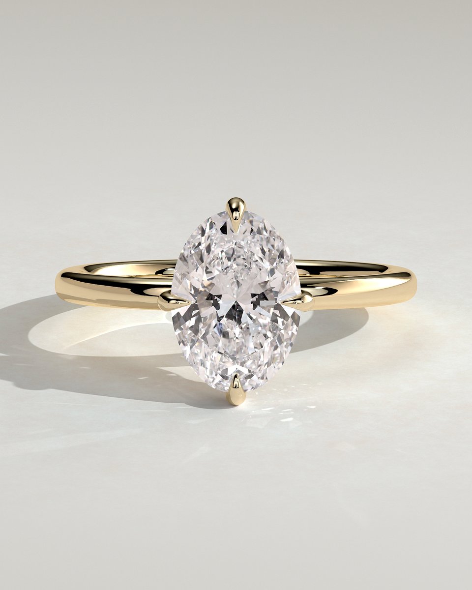 MET 0191 Oval Solitaire Engagement Ring