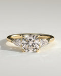 MET 0183 Cushion Three Stone Engagement Ring