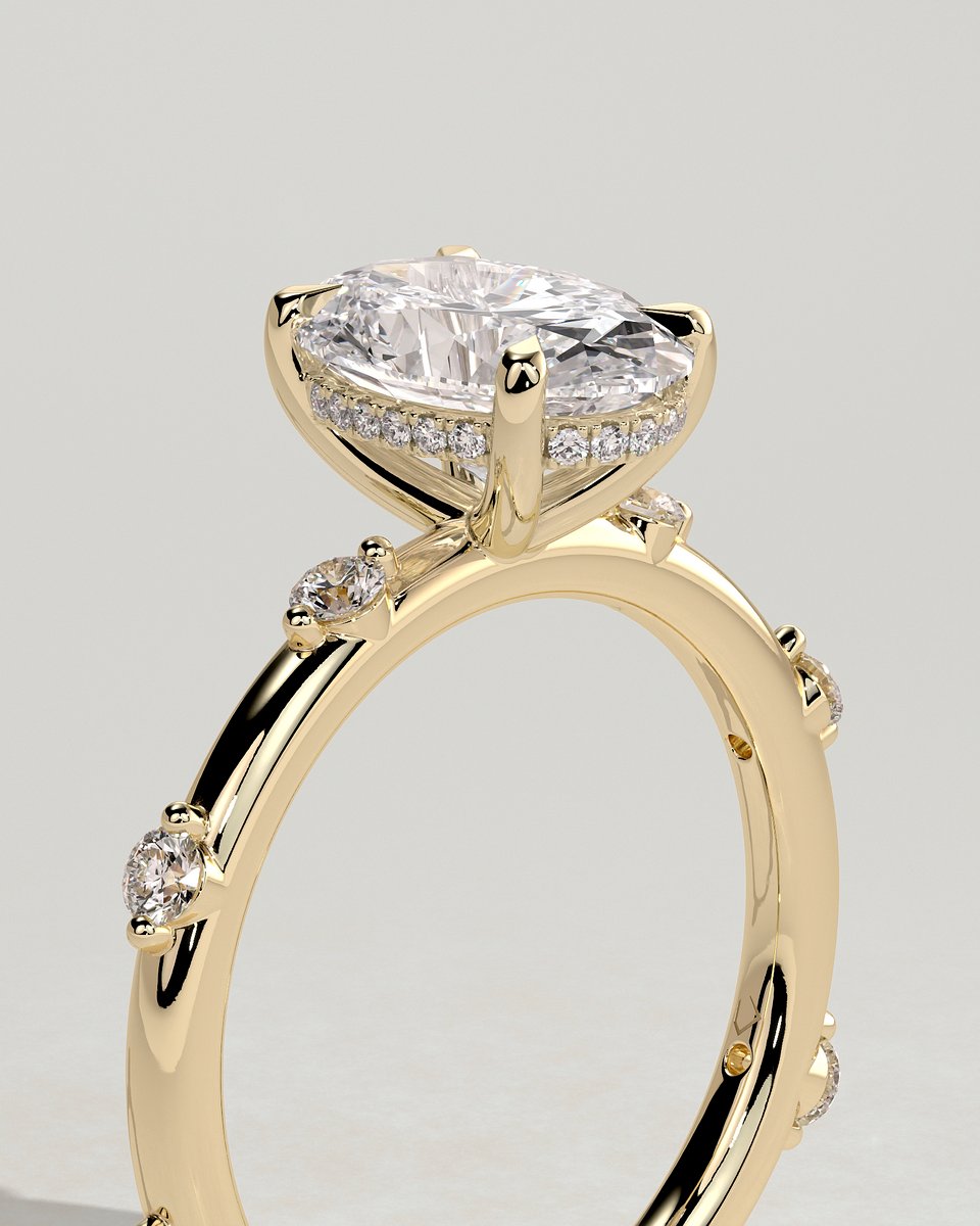 MET 0142 Oval Solitaire Engagement Ring