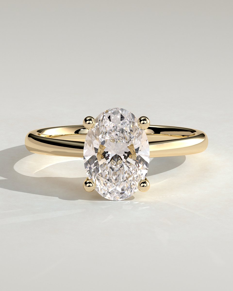 MET 0143 Oval Solitaire Engagement Ring