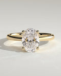 MET 0143 Oval Solitaire Engagement Ring