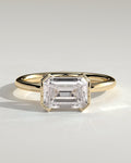 MET 0092 Emerald Solitaire Engagement Ring